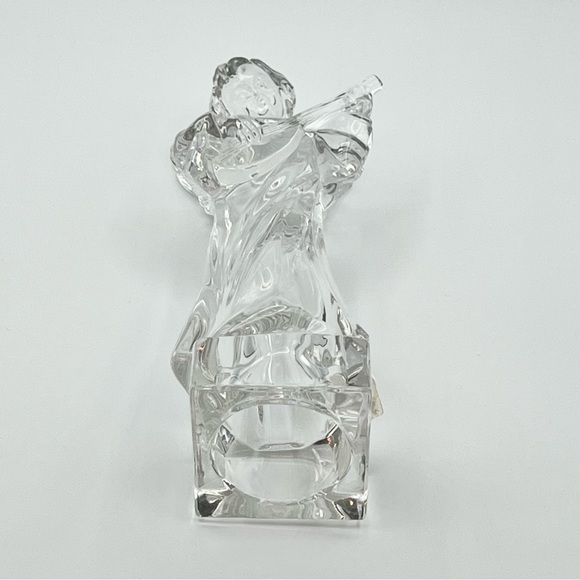 Vintage Mikasa Herald Collection Angel Mandolin Figurine Crystal Germany 1980s - Picture 8 of 12